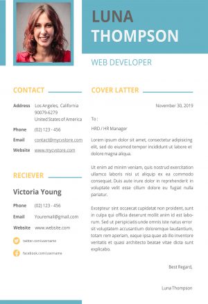 Clean Simple Cover Letter Template Word Format Word Format