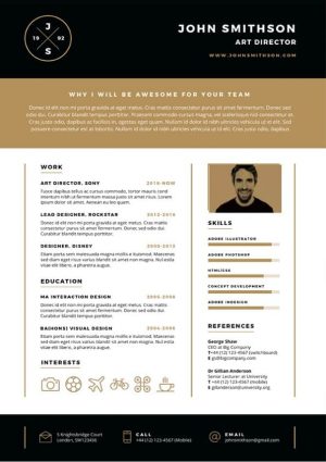 Clean Bold Resume Template