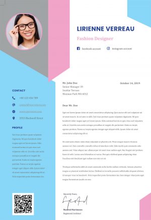 Creative Infographic Cover Letter Word Format