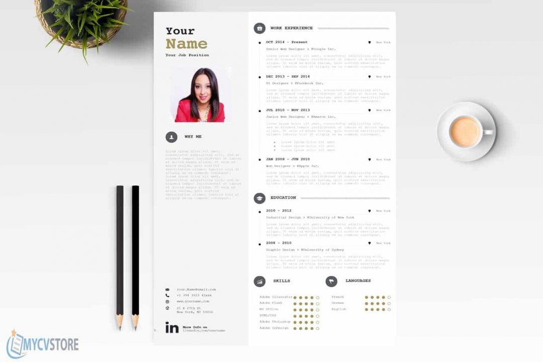 Modèle de CV Propre à Télécharger au Format Word  MyCVStore