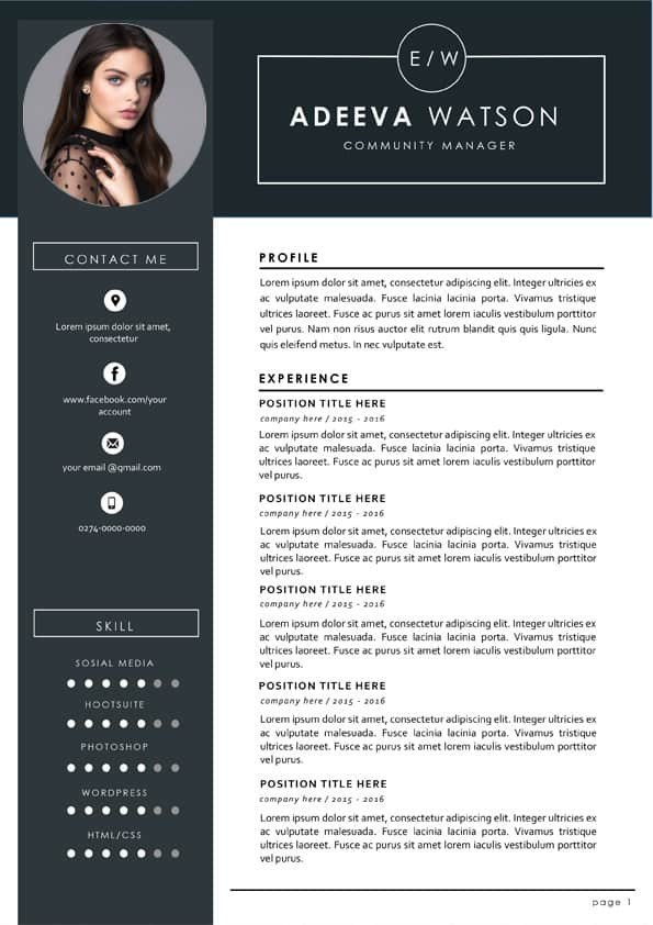 Community Manager Resume Template