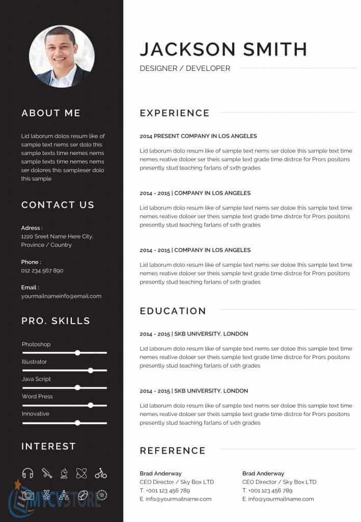 cv templates with photo free download word document