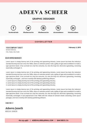 Artistic Cover Letter Template