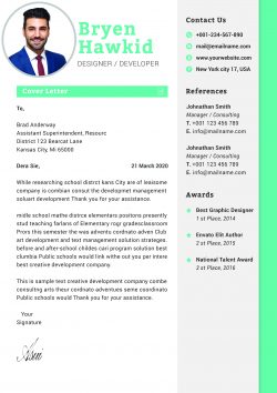 Modèle de Lettres de Motivation CV/Resume Modifiable à 