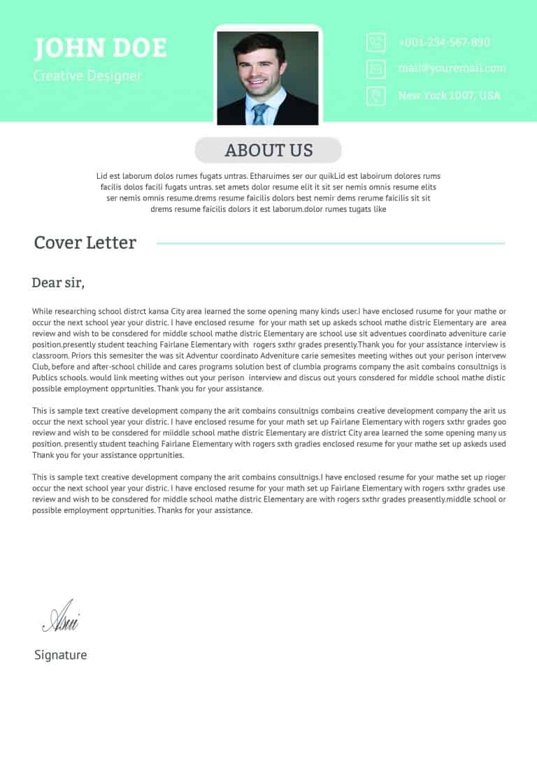 examples of senior managers cover letter