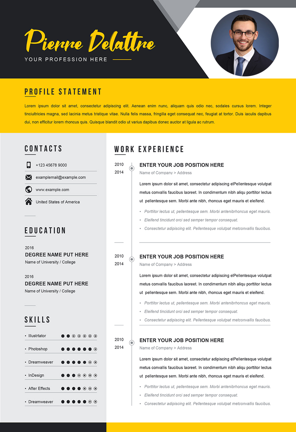 Exemple De CV Pour Job T L Charger Au Format Word   Sample CV For Job 