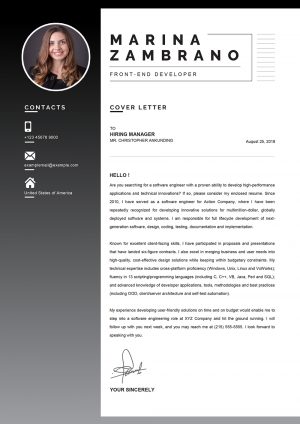 Cover Letter Example Word Format to Work On