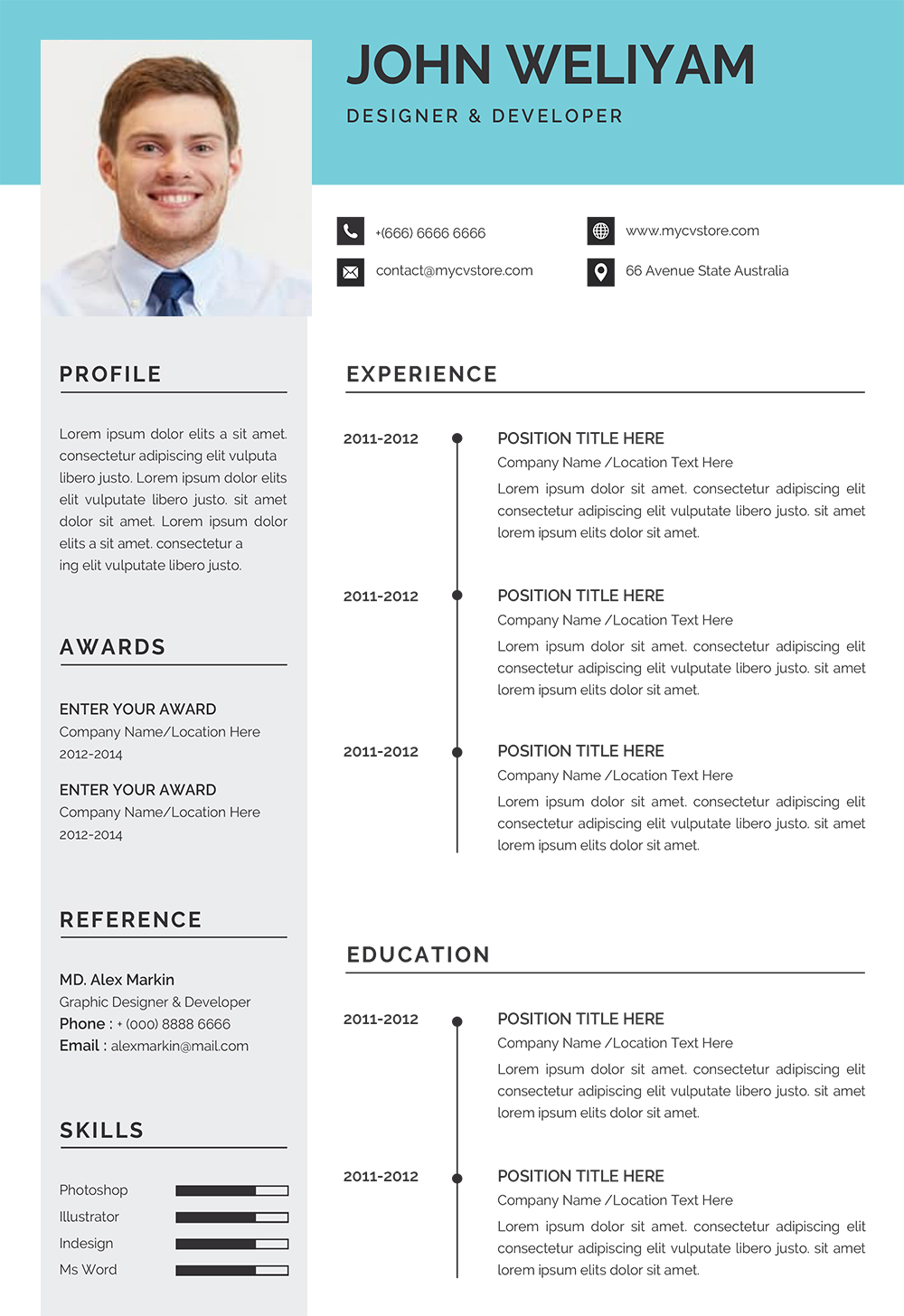 download free modern professional resume template filetypedocx